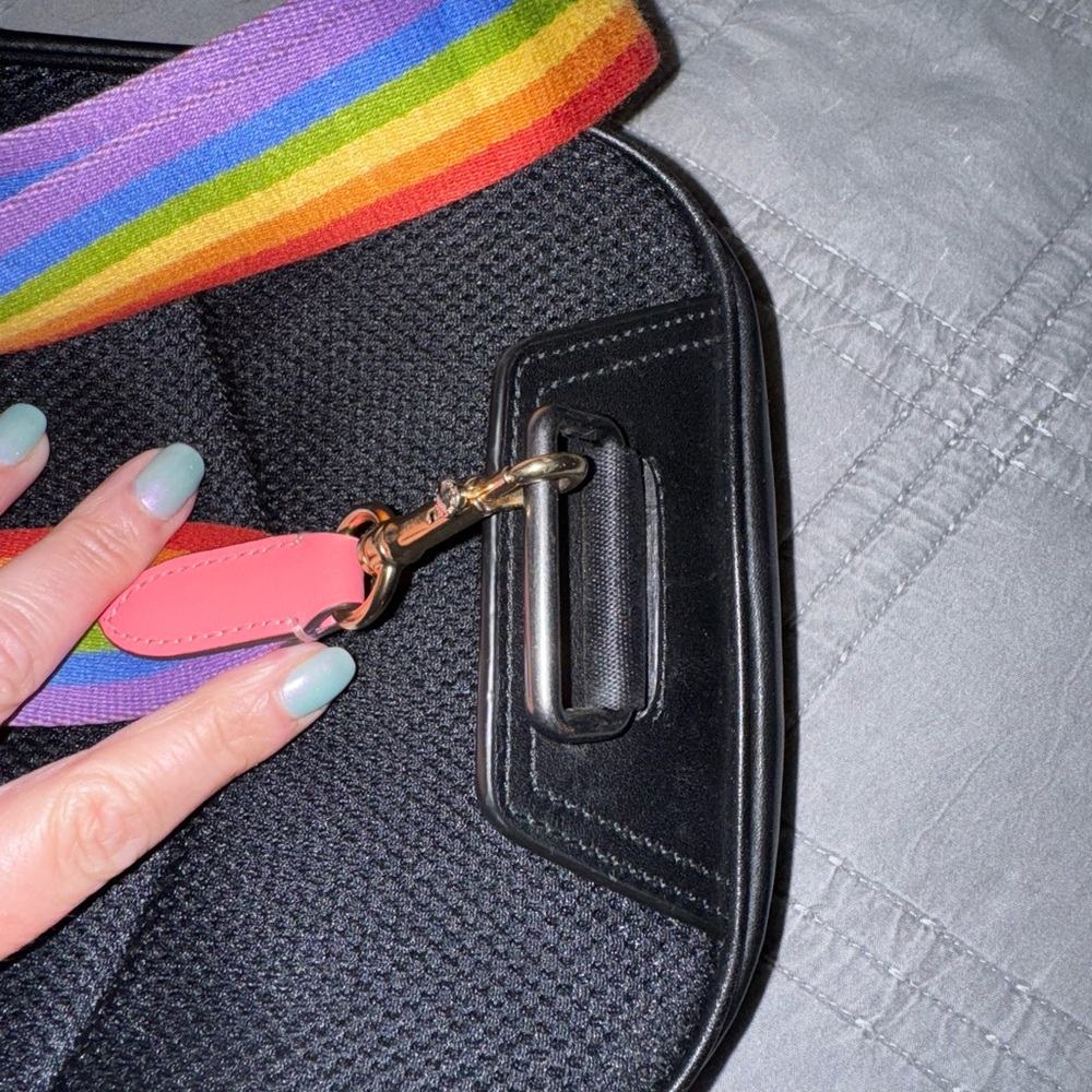 Coach Signature Black and Tan Crossbody Bag - Picture 12 of 13